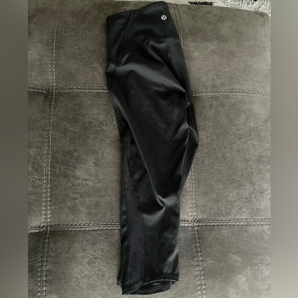 lululemon train times crop (17”) - black